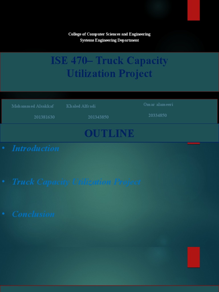 Optimizing Truck Capacity Utilization for Modern Trade Customers: A ...