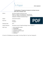 2627 Numerical Simulation of Temperature Gradients for the Mass Concrete Foundation Slab of Shanghai Tower