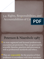 3.4. Rights, Responsibilities, and Accountabilities of Counselors