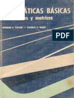 Howard E. Taylor, Thomas L. Wade - Matemáticas Básicas Con Vectores y Matrices (1963)