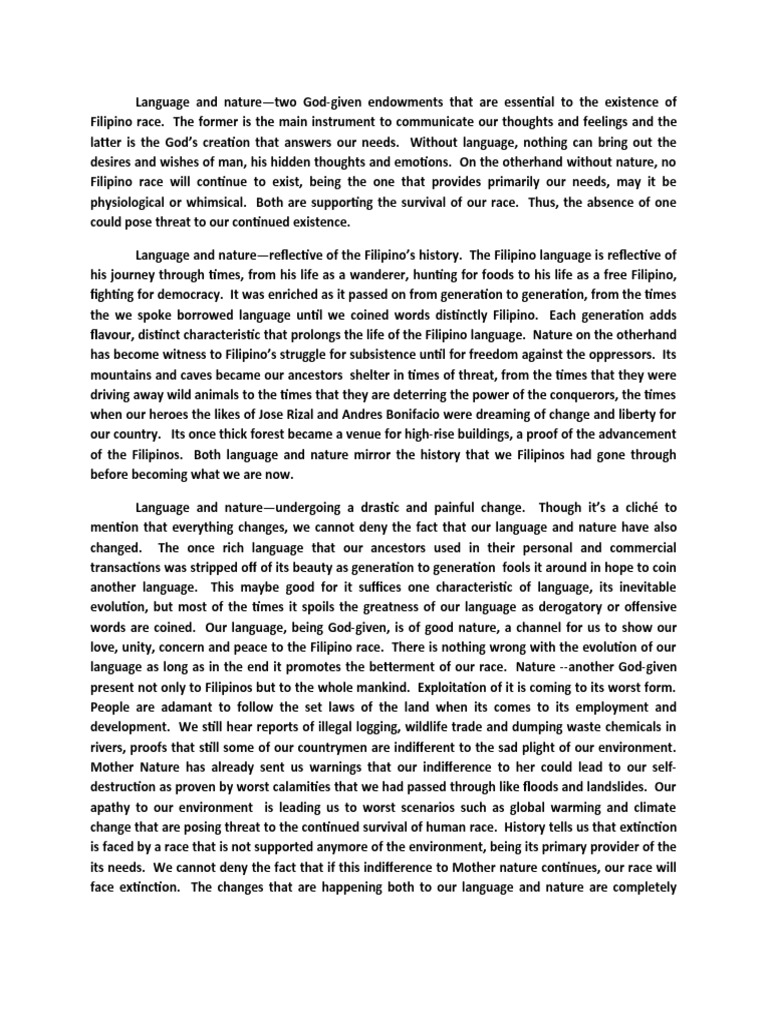 Linggo NG Wika  English Essay