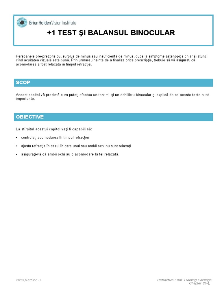 21 1 Test and Binocular Balance PDF