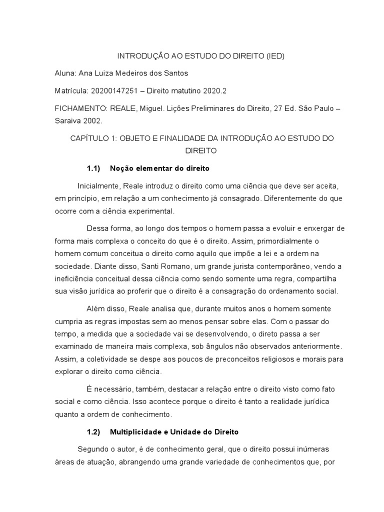 Introdução ao Estudo do Direito Reale | PDF | Science | Método científico