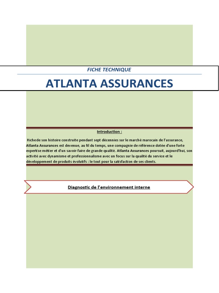 Atlanta Assurances : Historique et Valeurs | PDF | Maroc | Assurance