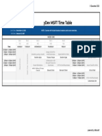 Ydev MSFT Time Table