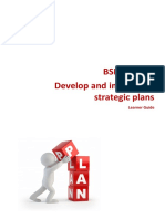 BSBMGT616 Develop and Implement Strategic Plans: Learner Guide