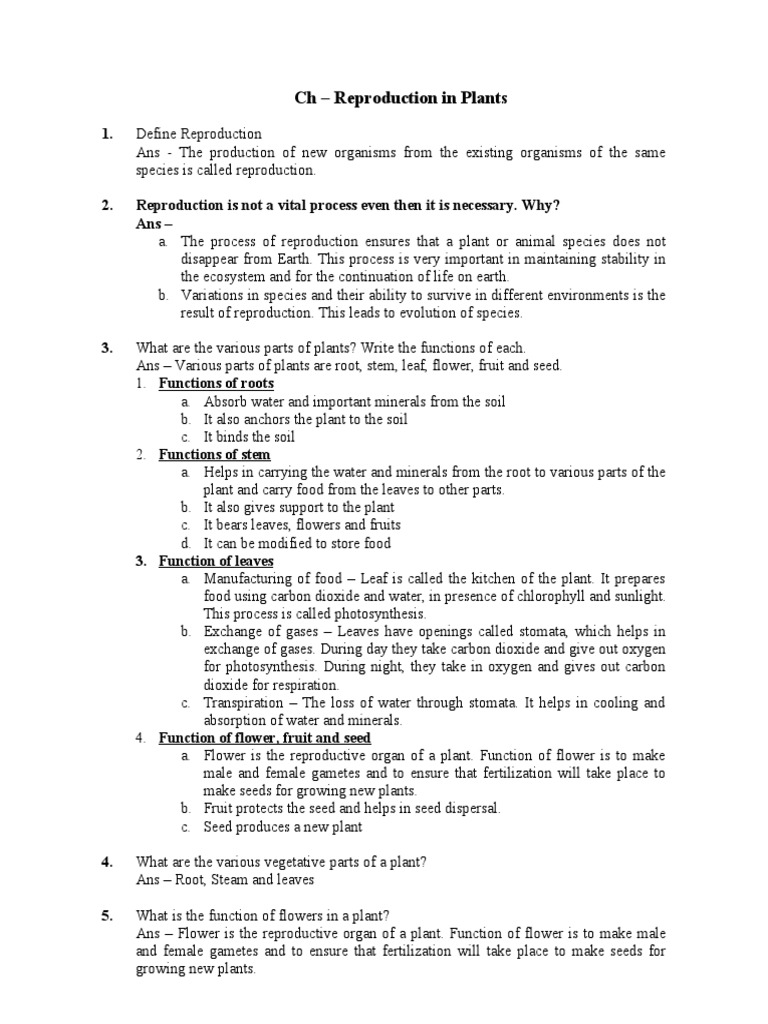 Science - 111120 - Reproduction in Plants | PDF | Flowers | Pollination