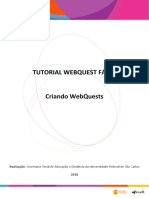 TUTORIAL WEBQUEST FÁCIL - Criando WebQuests. Realização - Secretaria Geral de Educação A Distância Da Universidade Federal de São Carlos