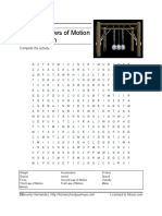 Newton's Laws of Motion Word Search: Name: Date