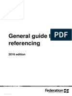 Feduni General Guide To Referencing 2016 Edition Ed