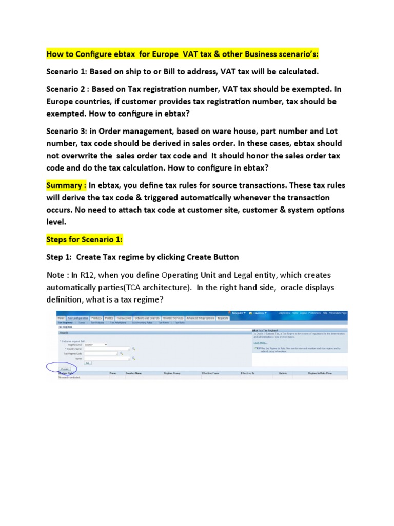 Configuring ebtax for European VAT | PDF | Value Added Tax | Factoring ...