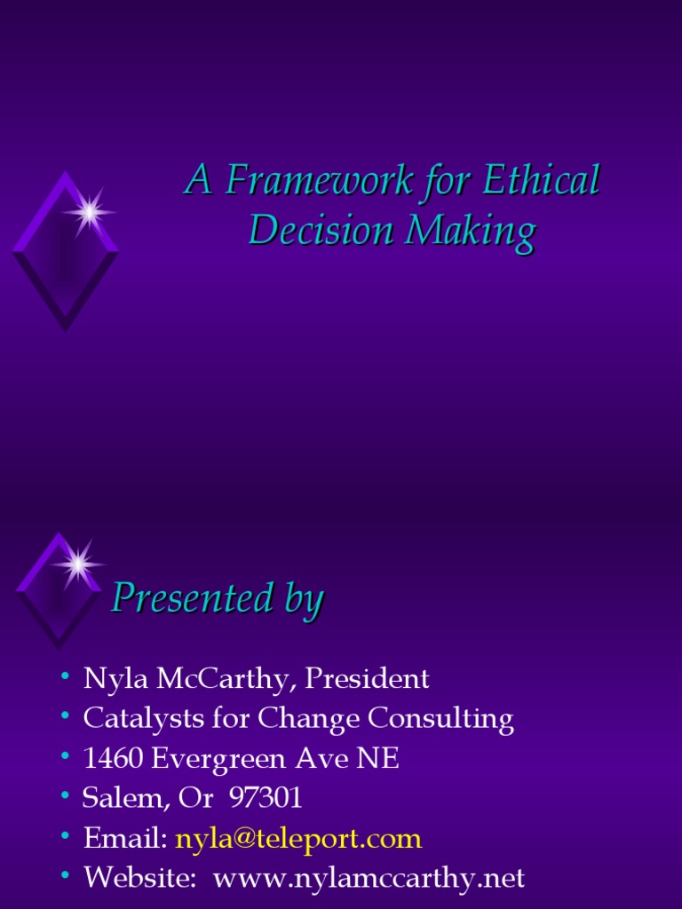 A Framework For Ethical Decision Making | PDF | Value (Ethics ...