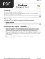 KeePass Emergency Sheet Instructions | PDF