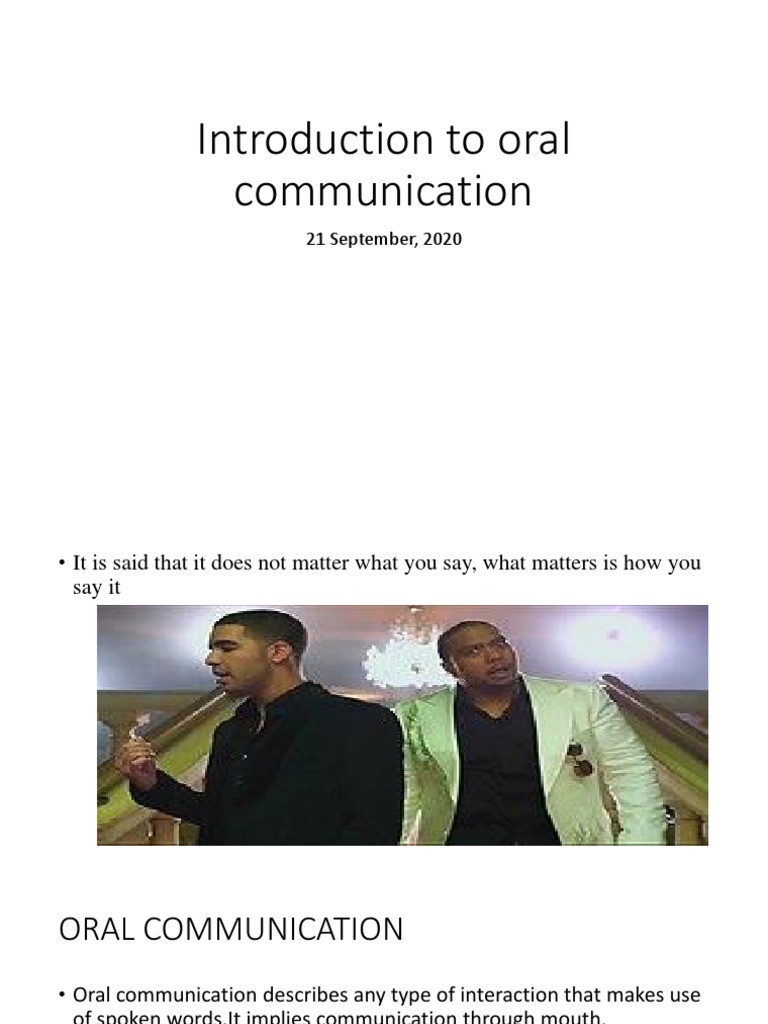 Introduction To Oral Communication | PDF | Speech | Communication