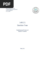 LAB (1) Decision Tree: Islamic University of Gaza Computer Engineering Department Artificial Intelligence ECOM 5038