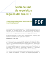 Elaboracion de Una Matriz de Requisitos Legales Del SG