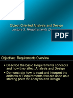 Object-Oriented Analysis and Design: Lecture 3: Requirements Overview