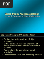 Object-Oriented Analysis and Design: Lecture 2: Concepts of Object Orientation