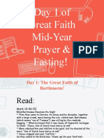 Day 1 of Great Faith Mid-Year Prayer & Fasting!
