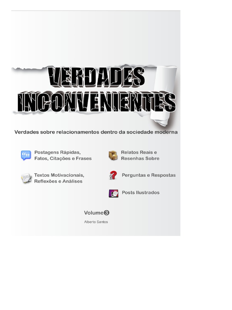 Ebook Verdades Inconvenientes Vol III PDF Machismo Mulher foto
