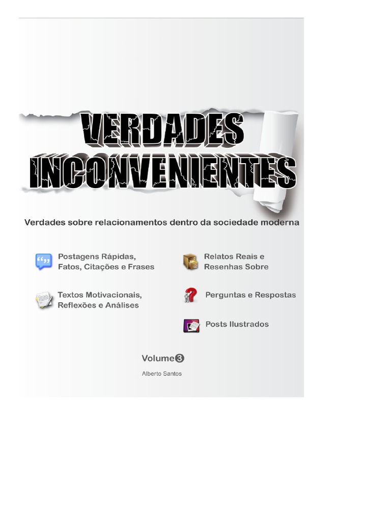 Ebook Verdades Inconvenientes Vol III PDF Machismo Mulher imagem foto foto