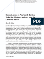 Spousal Abuse in Fourteenth-Century Yorkshire: What Can We Learn From The Coroners' Rolls?