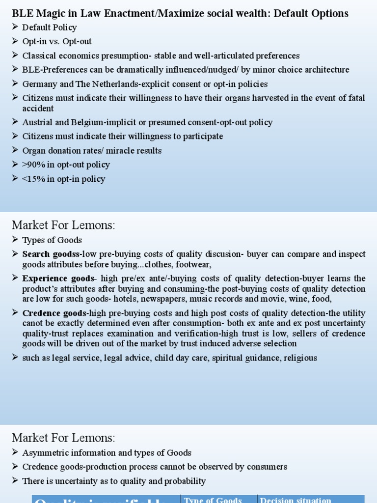 Market For Lemons PDF Market (Economics) Microeconomics