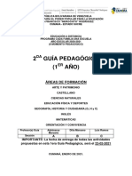 2da Guia Pedagógica 1er Año A, B y C II Momento Año Escolar 2020