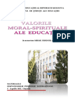 Valorile Moral-Spirituale Ale Educatiei 2015