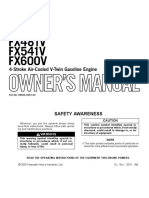 FX481V FX541V FX600V: Owner'S Manual
