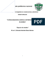 Instituto Politécnico Nacional: "5.5 Descomposición Canónica o de Kalman Del Espacio de Estados"