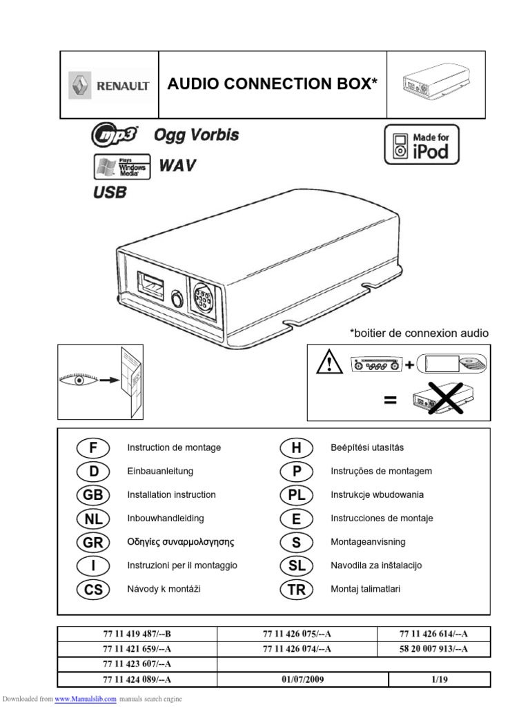 Audio Connection Box PDF