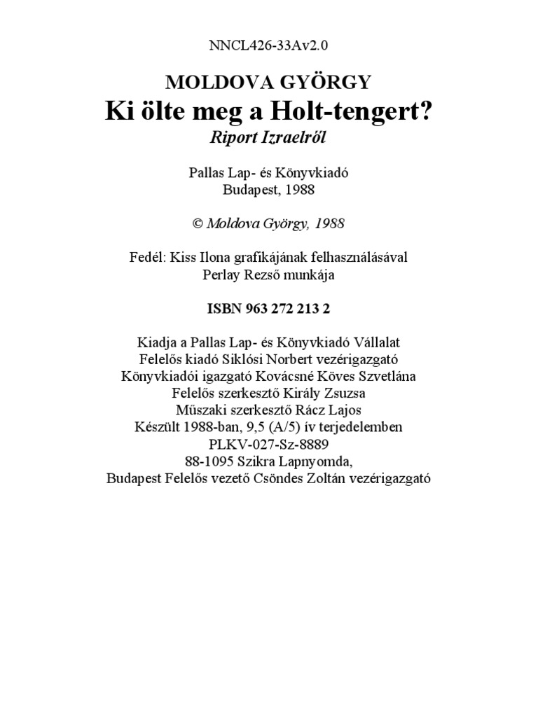 Ki Olte Meg A Holt-Tengert | PDF