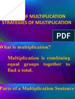 Parts of Multiplication Strategies of Multiplication