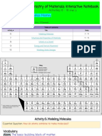 Chemistry of Materials Interactive Notebook: Activities 6 - 10 Dallas Mooney