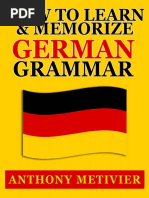 How To Learn and Memorize German Grammar