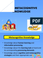 Three Metacognitive Knowledge