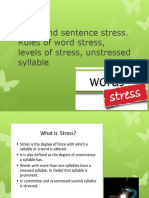 Word and Sentence Stress