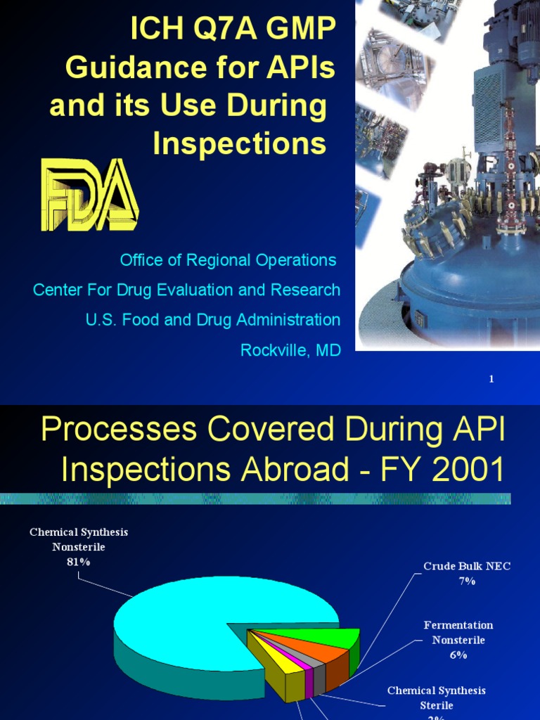 ICH Q7A and Its Use During Inspections Without Notes | PDF