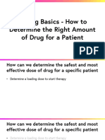 Dosing Basics - How To Determine The Right Amount of Drug For A Patient