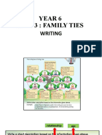 Year 6 Unit 3: Family Ties: Writing