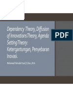 Kuliah VIII Dependency Theory, Diffusion of Innovations Theory