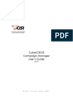 Cyberciege Campaign Manager User'S Guide: The Center For Information Systems Security Studies and Research