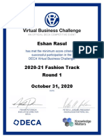 Deca Certificate of Participation