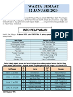 12 jan 2020, WARTA  JEMAAT