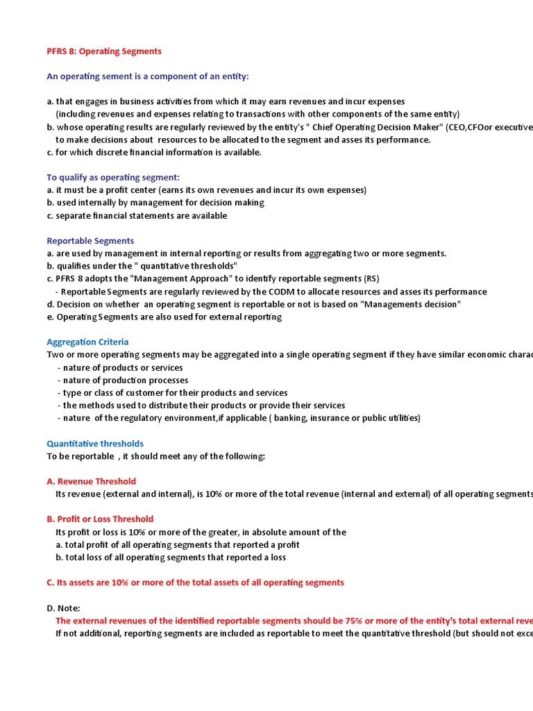 Seatwork 4 Reportable Segments | PDF | Revenue | Market Segmentation