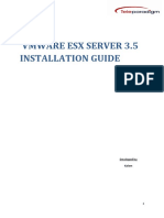 Vmware Esx Server 3.5 Installation Guide: Devoloped By: Kalam