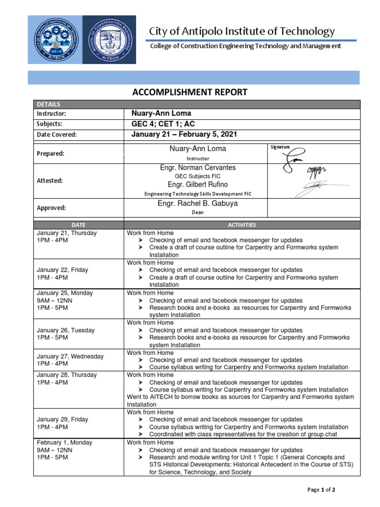 AITECH Course Development Report | PDF | Science And Technology