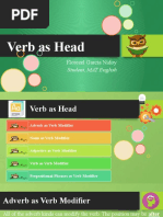 Verb As Head: Florezel Garcia Nidoy