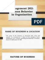 Management 202: Human Behavior in Organization